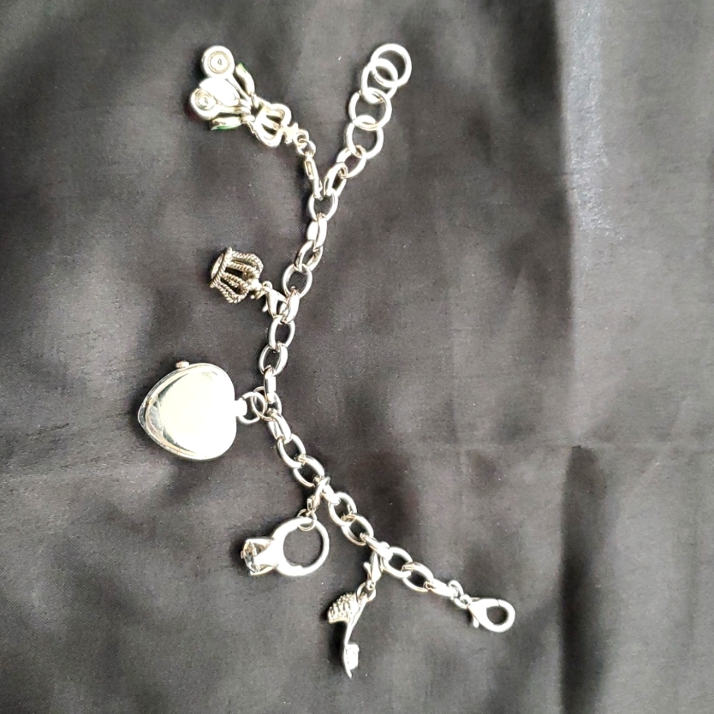 Vivani Watch Charm Bracelet with removable charms.